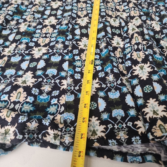 Denim & Co Canyon Retreat Shirred V-Neck Maxi Dress Washed Black Linen Cotton XS - Picture 12 of 15